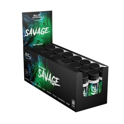 21 x Elit Nutrition Savage PWO Shot, 60 ml