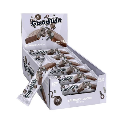 15 x Goodlife Proteinbar LOW SUGAR, 50 g (Salmiak)