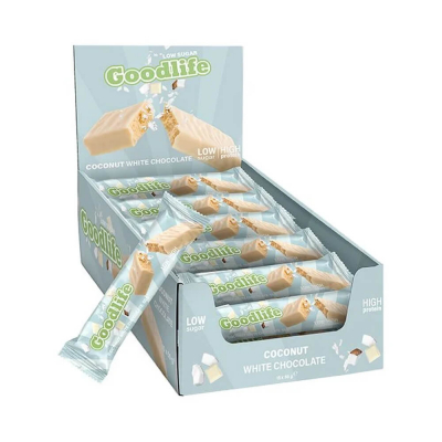 15 x Goodlife Proteinbar LOW SUGAR, 50 g (Coconut & White Chocolate)