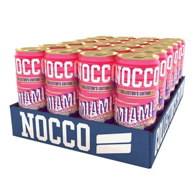 24 x NOCCO BCAA, 330 ml (Collector´s Edition Miami Strawberry)