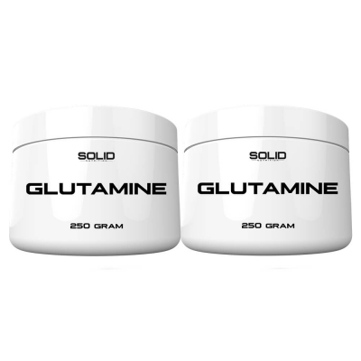 2 x SOLID Nutrition Glutamine, 250 g