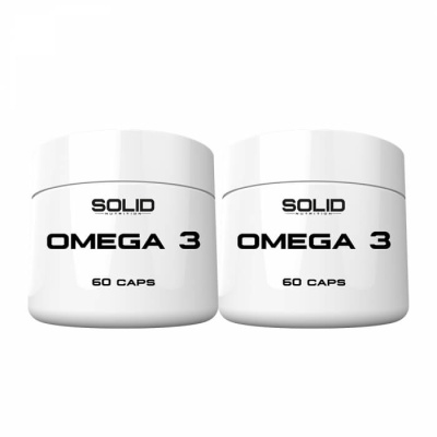 2 x SOLID Nutrition Omega-3, 60 caps