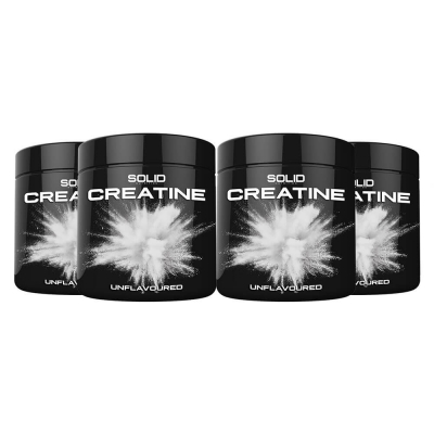 4 x SOLID Nutrition BLACK LINE Creatine, 400 g