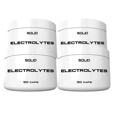 4 x SOLID Nutrition Electrolytes, 150 mega caps