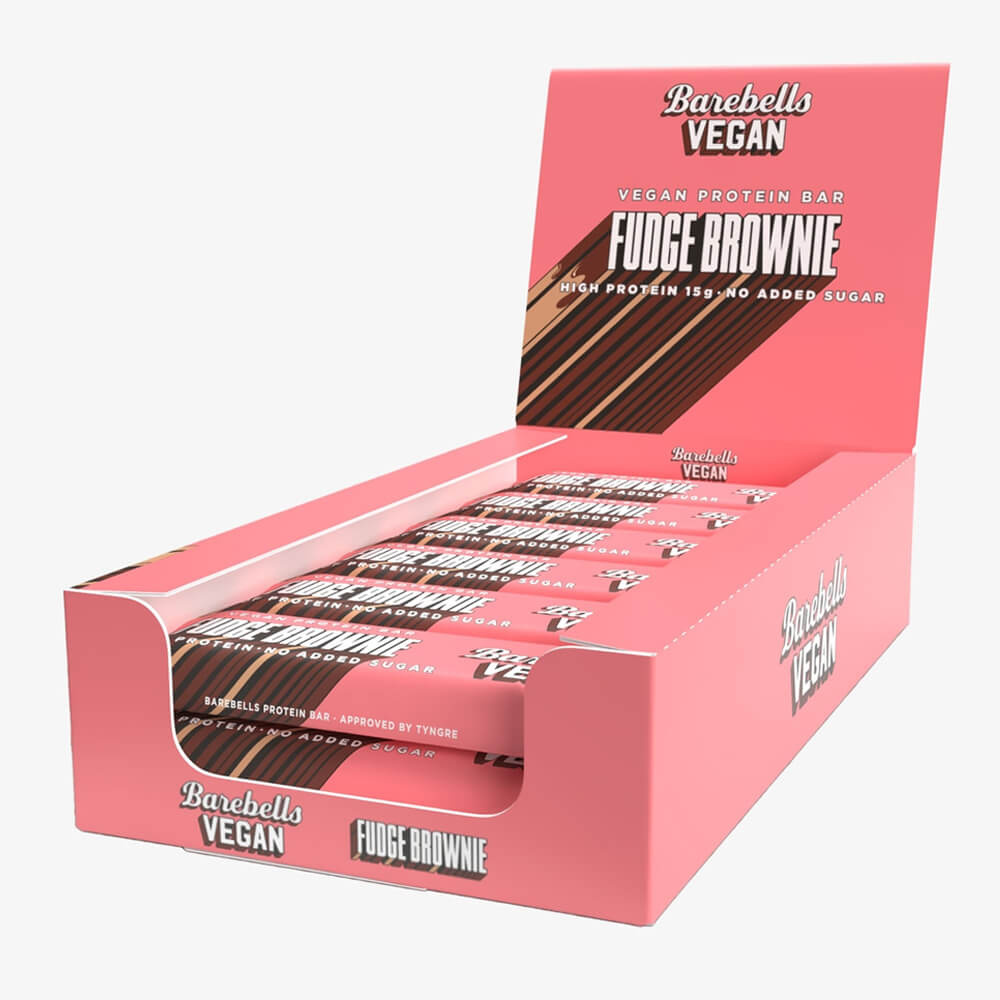 12 x Barebells Vegan Protein Bar, 55 g (Fudge Brownie) i gruppen Tema / Laktosfria Kosttillskott hos Tillskottsbolaget (BAREBELLS5673)