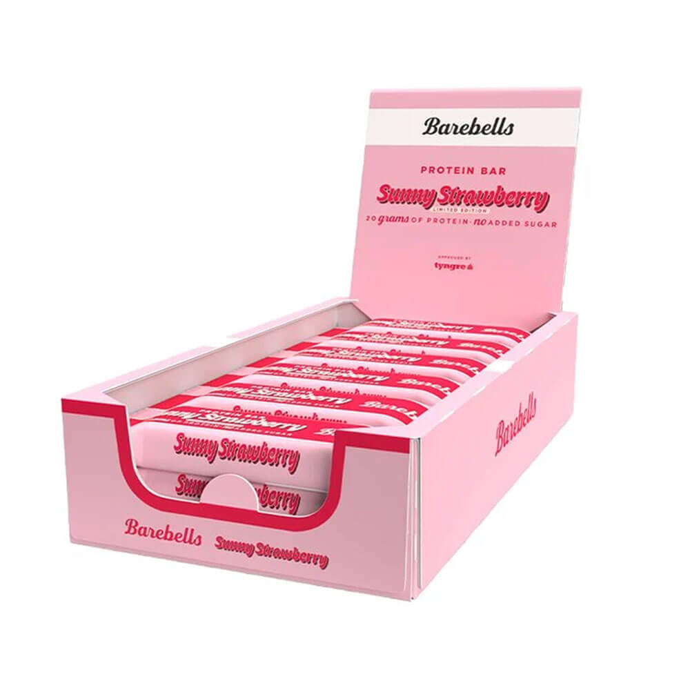 12 x Barebells Proteinbars, 55 g (Sunny Strawberry) i gruppen Tema / Glutenfria Kosttillskott hos Tillskottsbolaget (BAREBELLS6574)