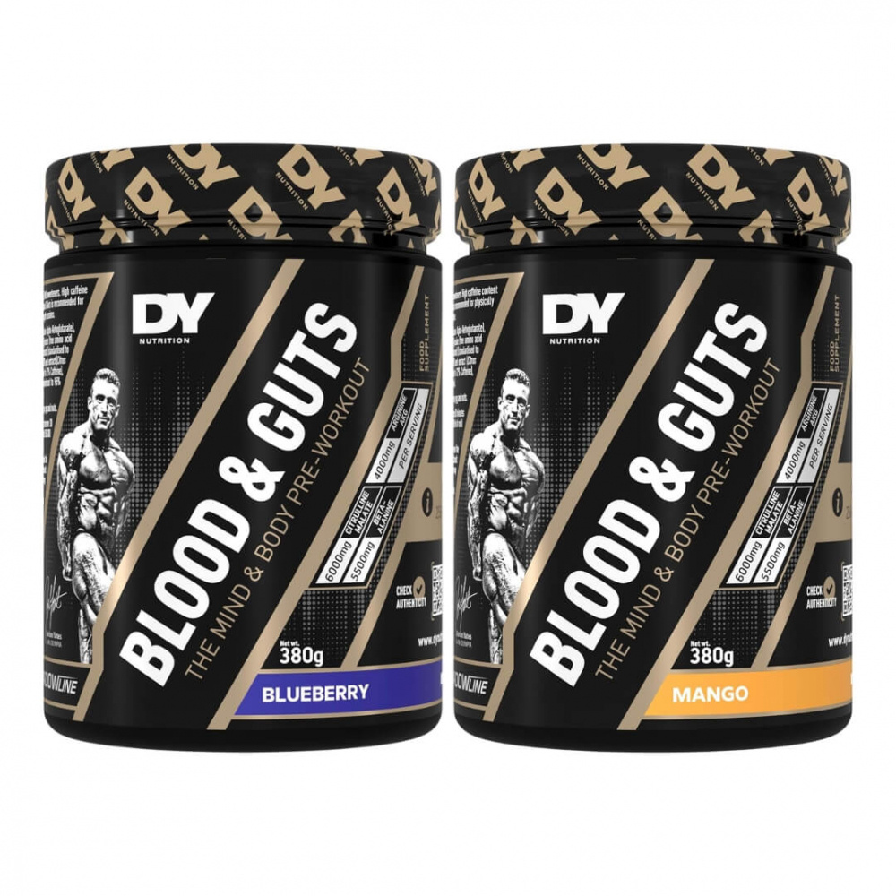 2 x DY Nutrition Blood & Guts, 380 g i gruppen Kosttillskott & Livsmedel / Prestationshöjare / Pre-Workout / PWO hos Tillskottsbolaget (DY768555)