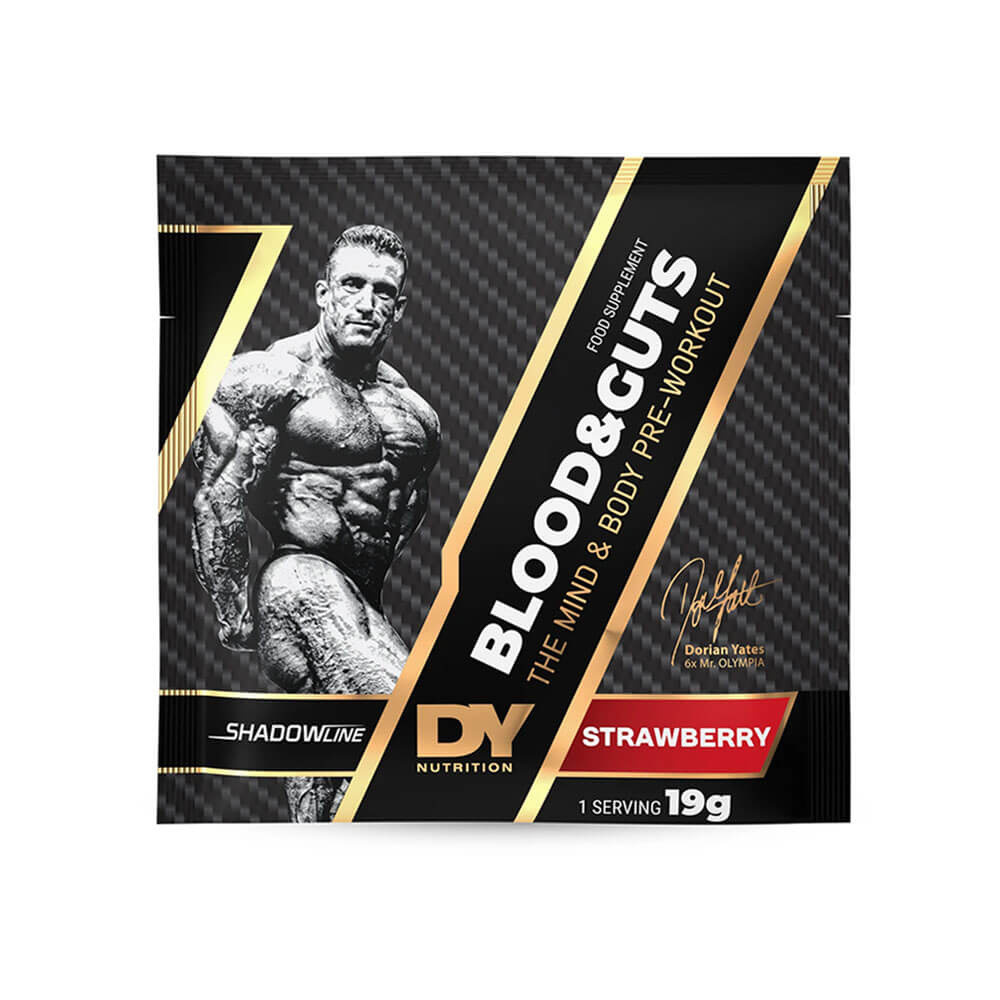 DY Nutrition Blood & Guts Sachet, 19 g i gruppen Kosttillskott & Livsmedel / Prestationshöjare / Pre-Workout / PWO hos Tillskottsbolaget (DY879534)