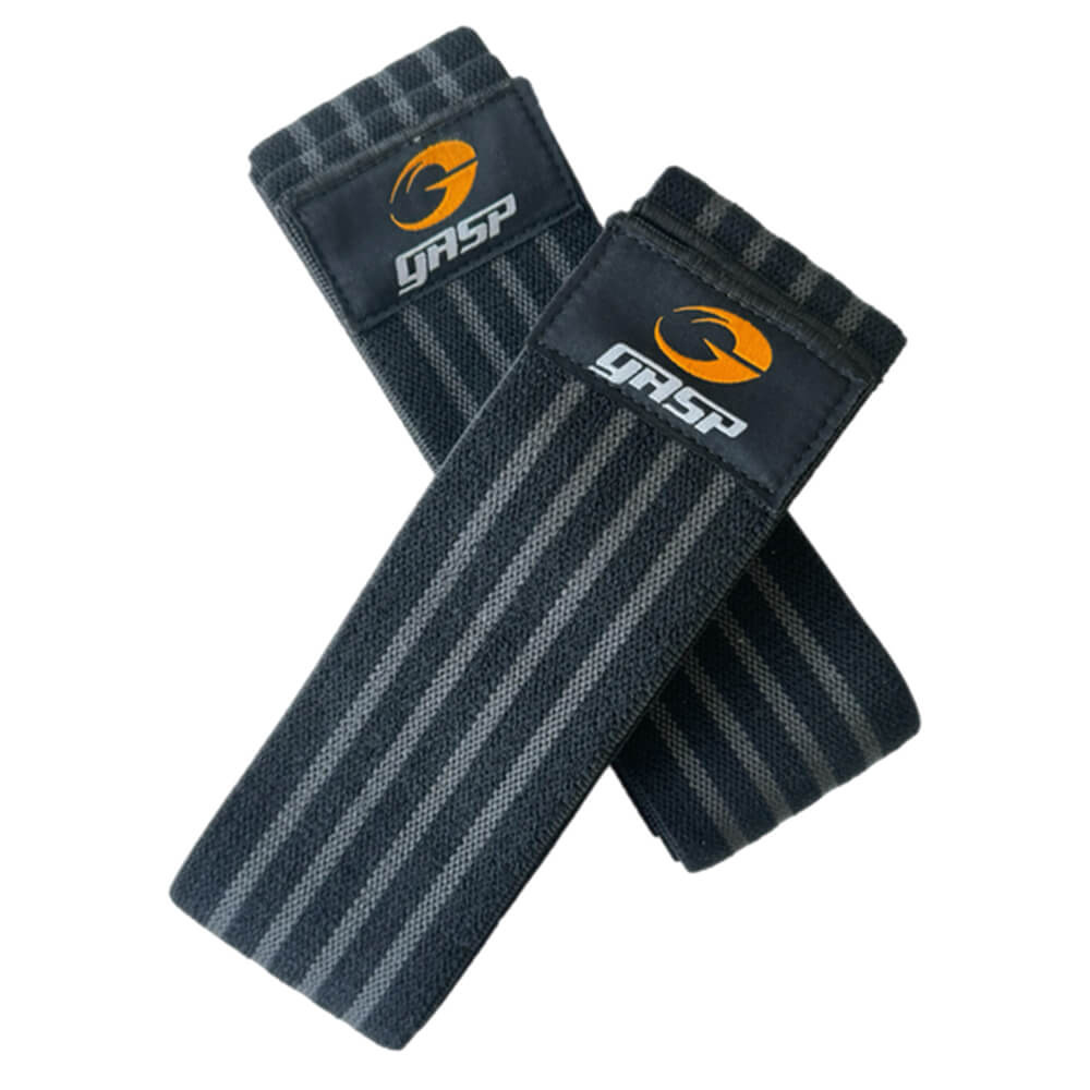 GASP Knee Wraps, Black/Grey i gruppen Träningstillbehör / Knälindor & Stöd hos Tillskottsbolaget (GASP76844)