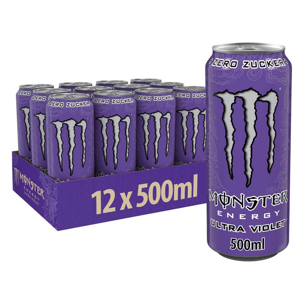 12 x Monster Energy, 500 ml (Ultra Violet) i gruppen Drycker / Energidryck hos Tillskottsbolaget (MONSTER5674545)