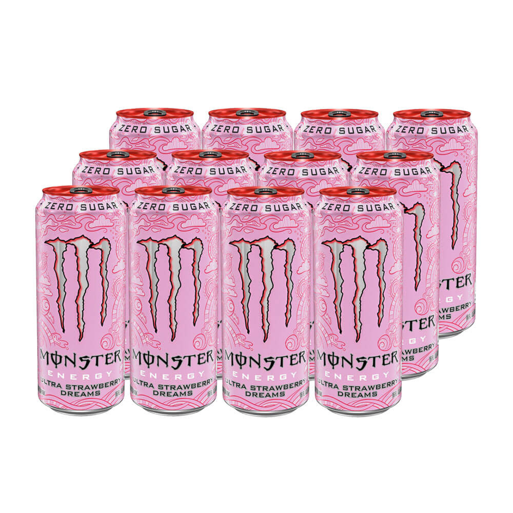 12 x Monster Energy, 500 ml (Ultra Strawberry Dreams) i gruppen Tema / Glutenfria Kosttillskott hos Tillskottsbolaget (MONSTER7684)