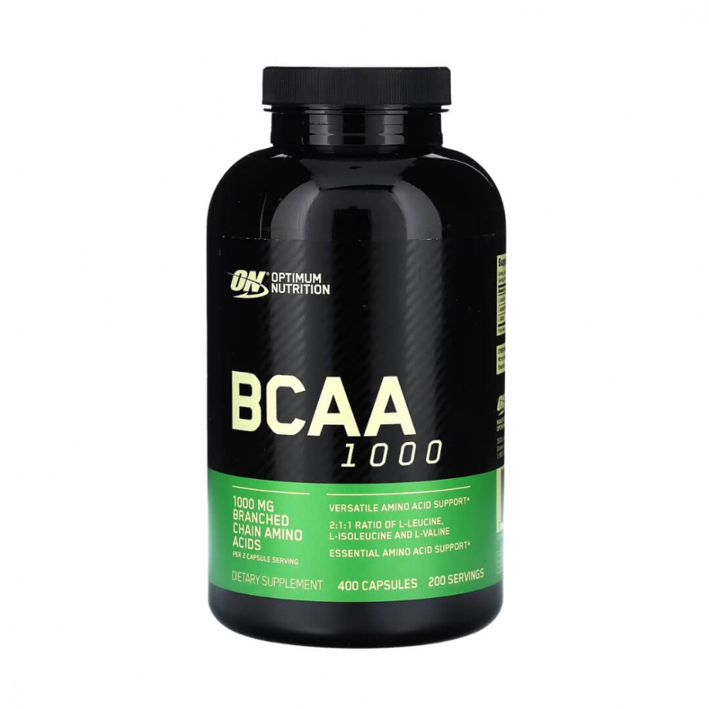 Optimum Nutrition BCAA 1000, 400 caps i gruppen Kosttillskott & Livsmedel / Aminosyror / BCAA hos Tillskottsbolaget (ON75633)