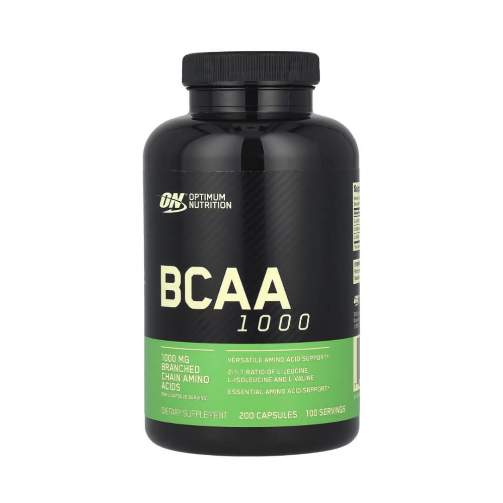 Optimum Nutrition BCAA 1000, 200 caps i gruppen Kosttillskott & Livsmedel / Aminosyror / BCAA hos Tillskottsbolaget (ON7584)