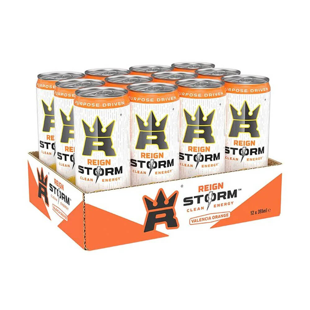 12 x Reign Storm Energy, 335 ml (Valencia Orange) i gruppen Tema / Glutenfria Kosttillskott hos Tillskottsbolaget (REIGN8864)