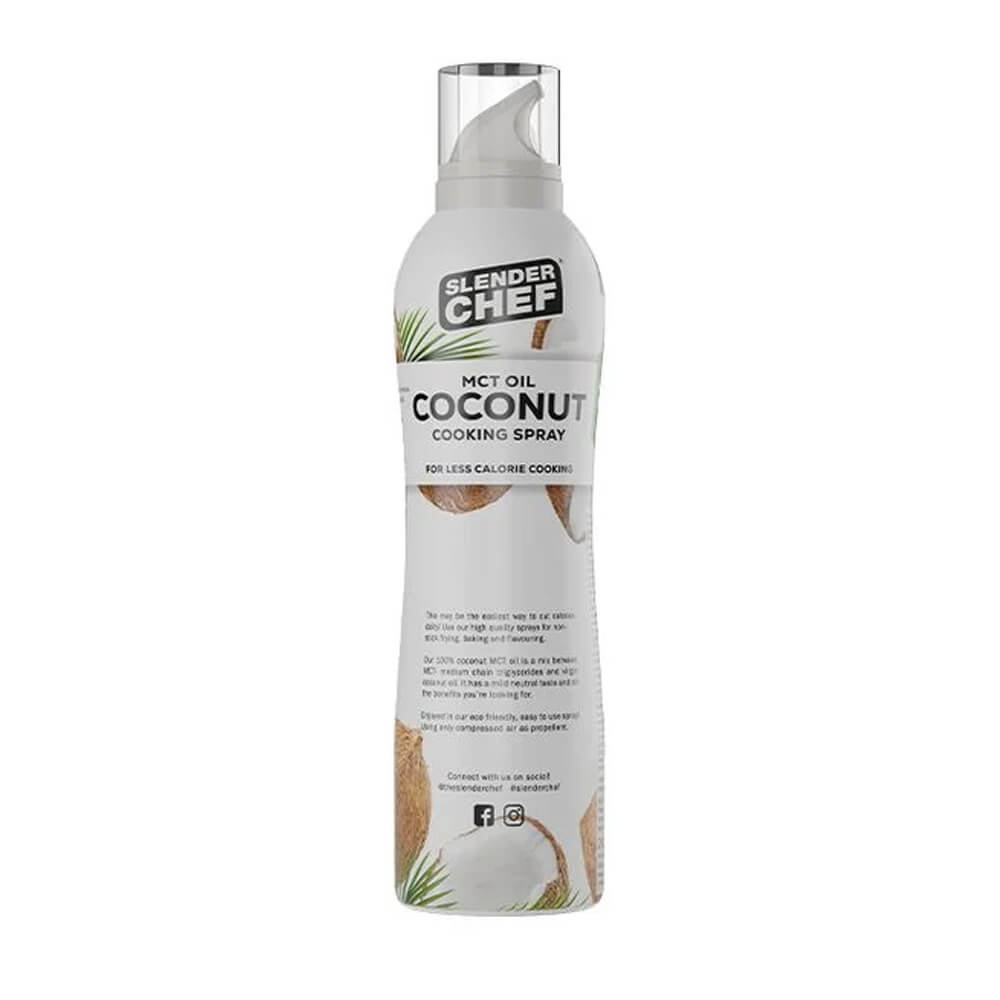 Slender Chef Cooking Spray, 200 ml, MCT Oil Coconut i gruppen Nyheter hos Tillskottsbolaget (SLENDER67783)