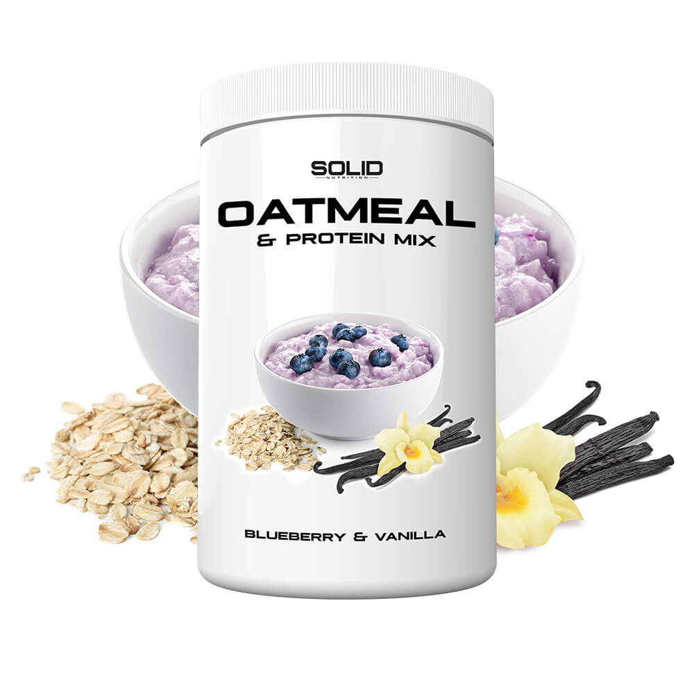 SOLID Nutrition Oatmeal & Protein Mix, 750 g (Blueberry & Vanilla) i gruppen Kosttillskott & Livsmedel / Livsmedel / Proteingröt hos Tillskottsbolaget (SOLID80254-1)