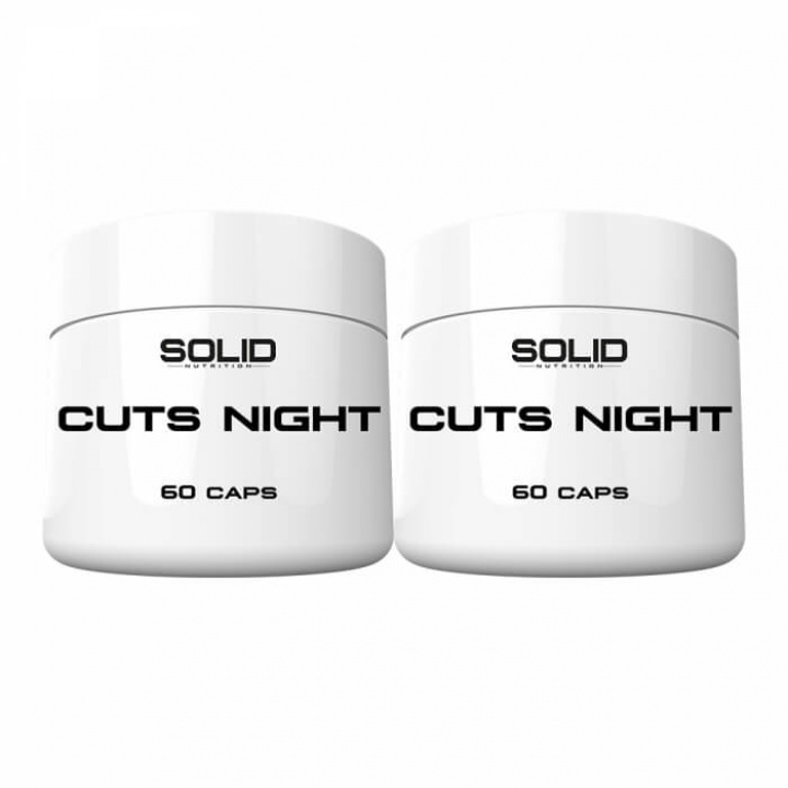 2 x SOLID Nutrition Cuts Night, 60 caps i gruppen Kosttillskott & Livsmedel / Viktminskning / Koffeinfri Fettförbrännare hos Tillskottsbolaget (2SOLIDCUTSNIGHT)