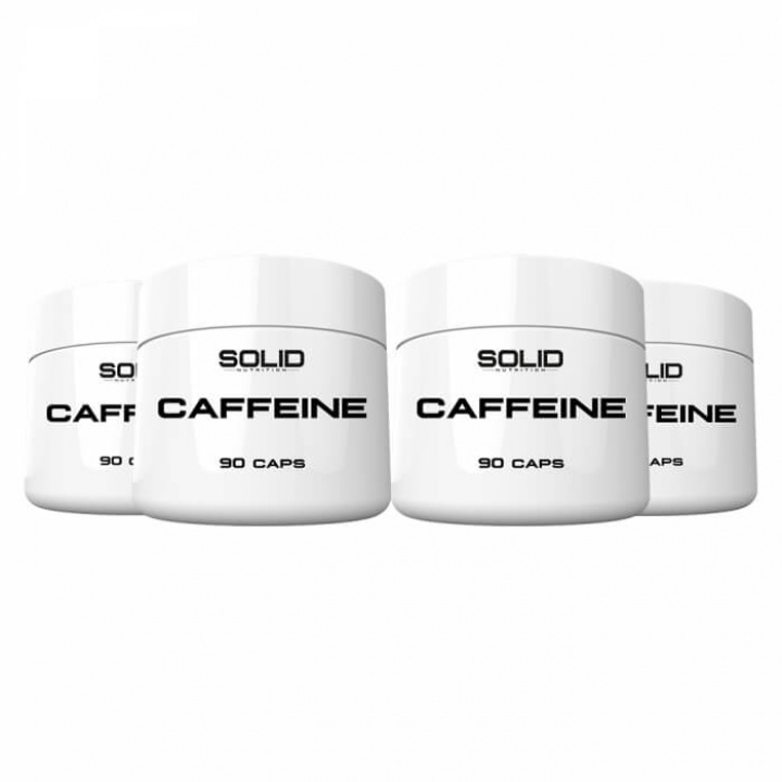 4 x SOLID Nutrition Caffeine, 90 caps i gruppen Kosttillskott & Livsmedel / Prestationshöjare / Koffein hos Tillskottsbolaget (4SOLIDCAFFEINE)