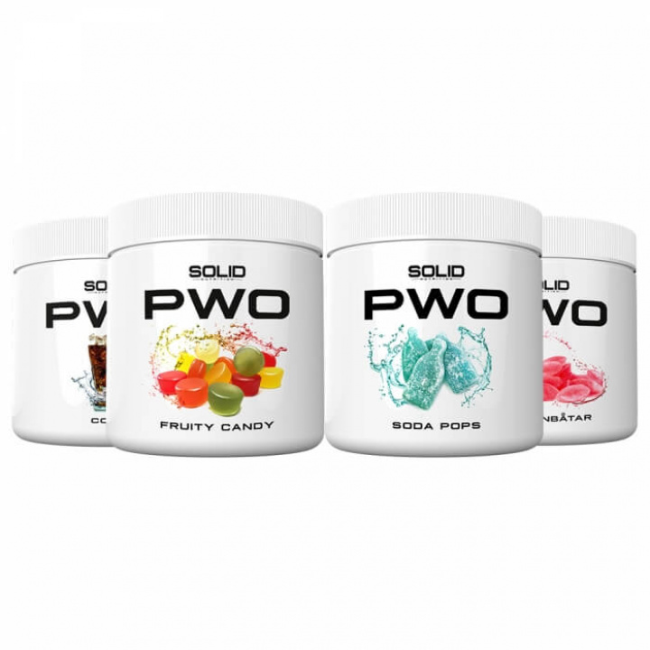 4 x SOLID Nutrition PWO, 230 g i gruppen Kosttillskott & Livsmedel / Prestationshöjare / Pre-Workout / PWO hos Tillskottsbolaget (4SOLIDPWO)