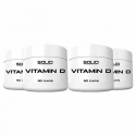 4 x SOLID Nutrition Vitamin D, 90 caps