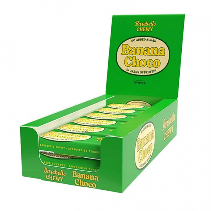 18 x Barebells Chewy, 40 g (Banana Choco) i gruppen Bars / Proteinbars hos Tillskottsbolaget (BAREBELLS75855)