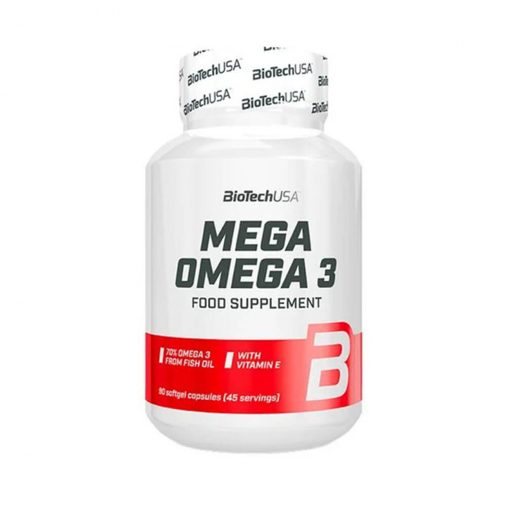 BioTechUSA Mega Omega 3, 90 caps i gruppen Kosttillskott & Livsmedel / Omega-3 & Fettsyror / Omega-3 hos Tillskottsbolaget (BIOTECH7856)