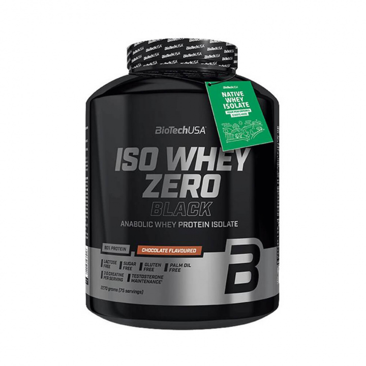 BioTechUSA Iso Whey Zero BLACK, 2270 g i gruppen Kosttillskott & Livsmedel / Proteinpulver / Isolatprotein hos Tillskottsbolaget (BIOTECH854)