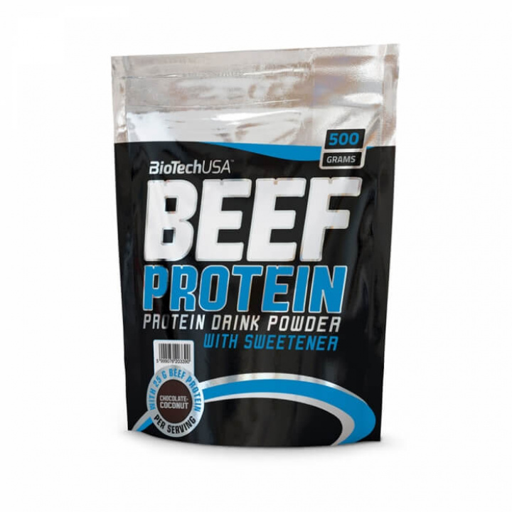 BiotechUSA Beef Protein, 500 g i gruppen Kosttillskott & Livsmedel / Proteinpulver / Laktosfritt Protein hos Tillskottsbolaget (BIOTECHUSA754)