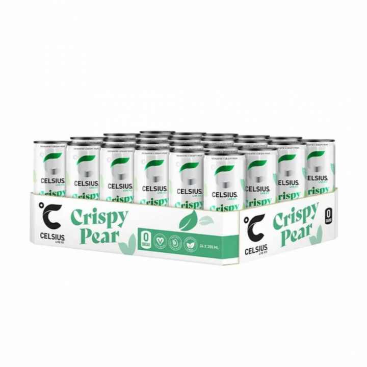 24 x Celsius, 355 ml (Crispy Pear) i gruppen Drycker / Energidryck hos Tillskottsbolaget (CELSIUS65234)