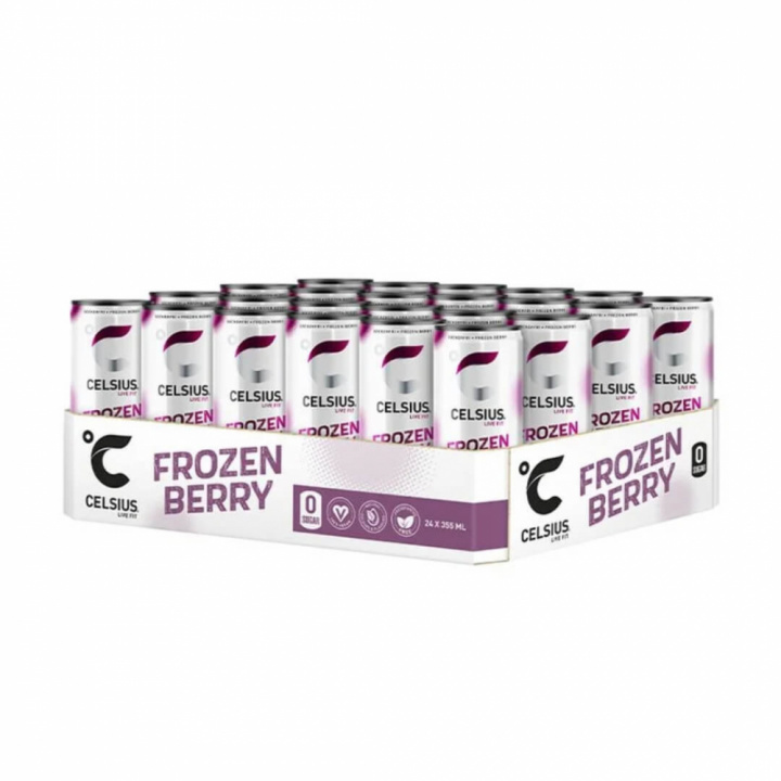 24 x Celsius, 355 ml (Frozen Berry) i gruppen Drycker / Energidryck hos Tillskottsbolaget (CELSIUS67789)