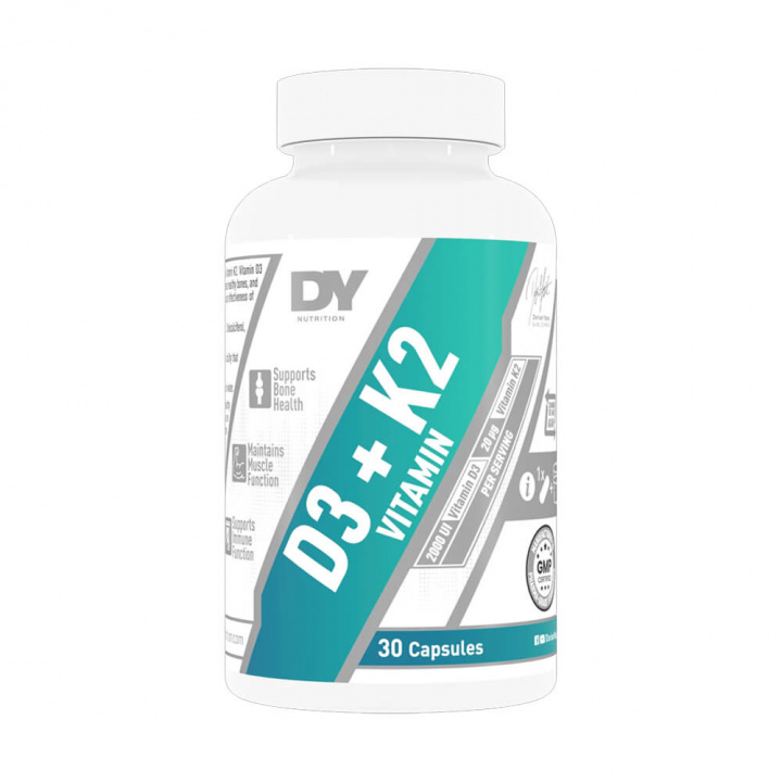 DY Nutrition Vitamin D3 + K2, 30 caps i gruppen Kosttillskott & Livsmedel / Vitaminer / Vitamin K2 + D3 hos Tillskottsbolaget (DY366544)