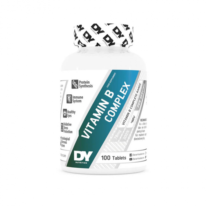 DY Nutrition Vitamin B Complex, 100 tabs i gruppen Kosttillskott & Livsmedel / Vitaminer / B-vitamin hos Tillskottsbolaget (DY768843)