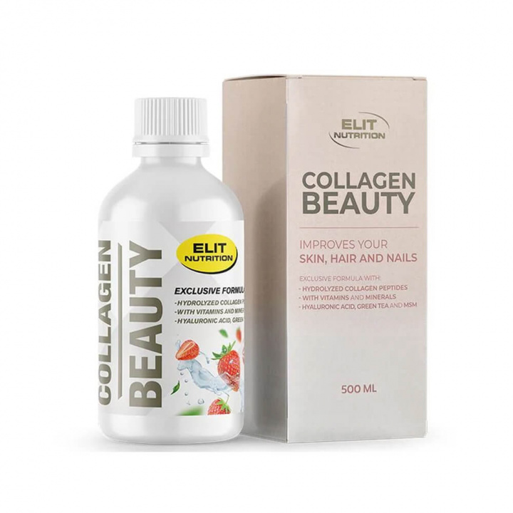 Elit Nutrition Collagen Beauty, 500 ml (Strawberry) i gruppen Kosttillskott & Livsmedel / Ledhälsa / Kollagen hos Tillskottsbolaget (ELIT65733)