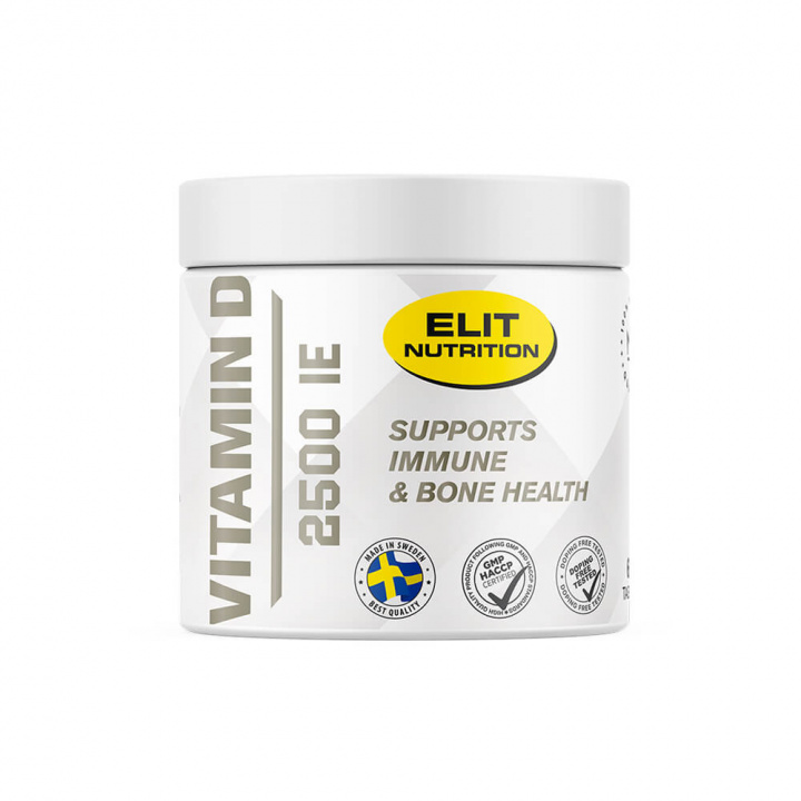 Elit Nutrition Vitamin D, 60 tabs i gruppen Kosttillskott & Livsmedel / Vitaminer / D-vitamin hos Tillskottsbolaget (ELIT65743)