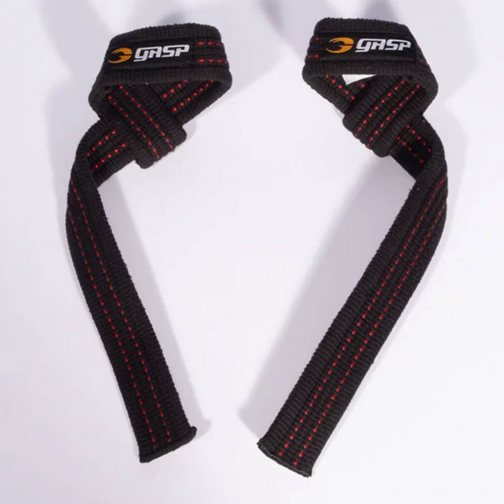 GASP Lifting Straps, black/red i gruppen Träningstillbehör / Dragremmar & Grepp hos Tillskottsbolaget (GASP76834)