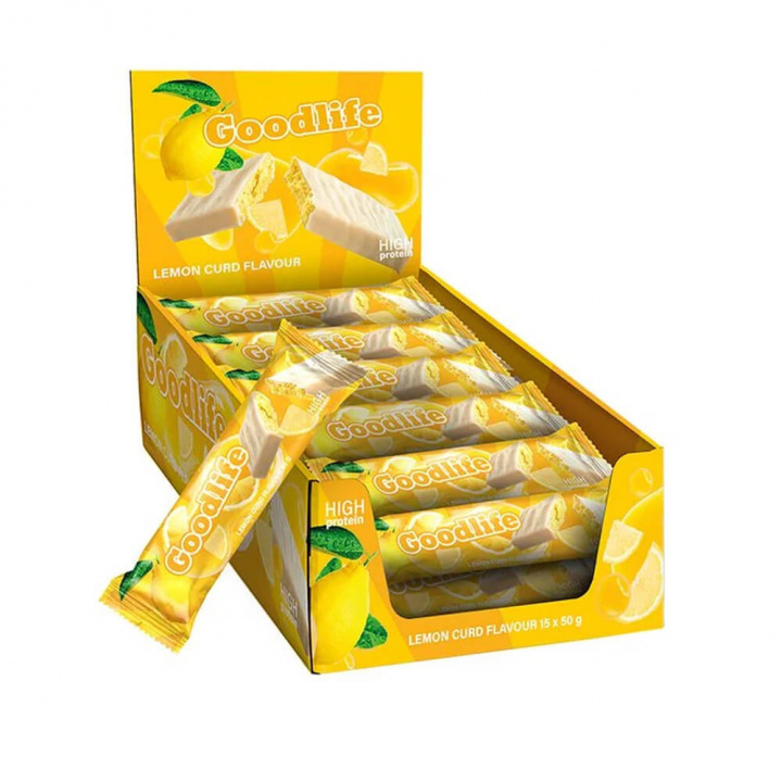 15 x Goodlife Proteinbar, 50 g (Lemon Curd) i gruppen Bars / Proteinbars hos Tillskottsbolaget (GOODLIFE85694)