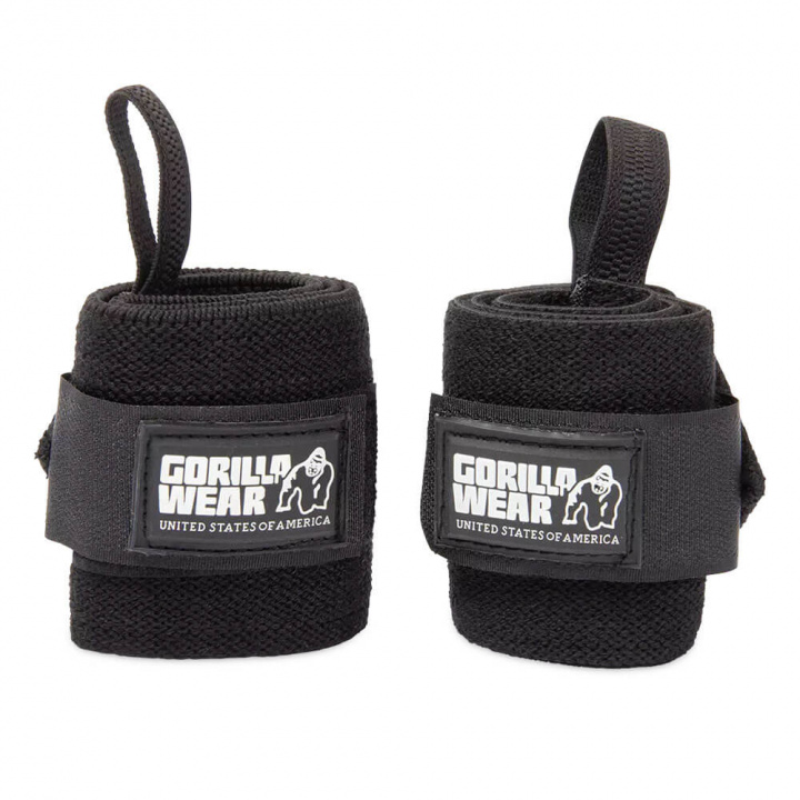 Gorilla Wear Gear Wrist Wraps Basic, black i gruppen Träningstillbehör / Handledslindor hos Tillskottsbolaget (GORILLA684)