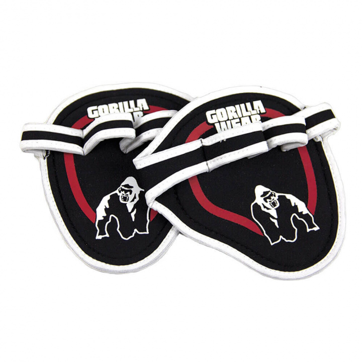 Gorilla Wear Gear Palmgrip, black/red i gruppen Träningstillbehör / Dragremmar & Grepp hos Tillskottsbolaget (GORILLA8543)