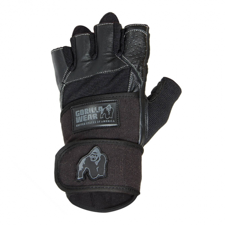 Gorilla Wear Gear Dallas Wrist Wrap Gloves, black i gruppen Träningstillbehör / Träningshandskar hos Tillskottsbolaget (GORILLA8593)