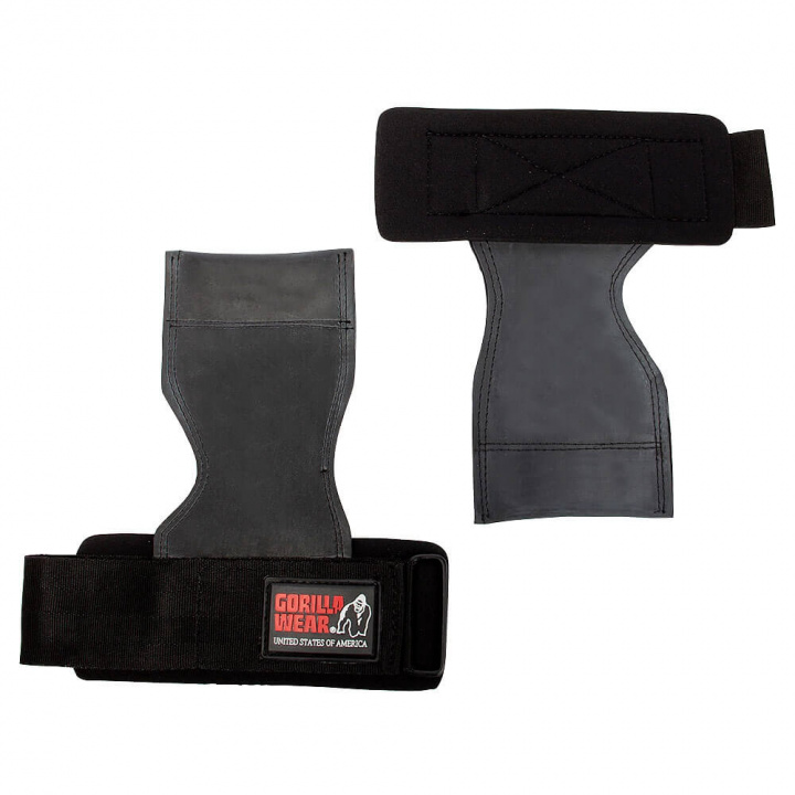 Gorilla Wear Gear Lifting Grips, black i gruppen Träningstillbehör / Dragremmar & Grepp hos Tillskottsbolaget (GORILLA863)