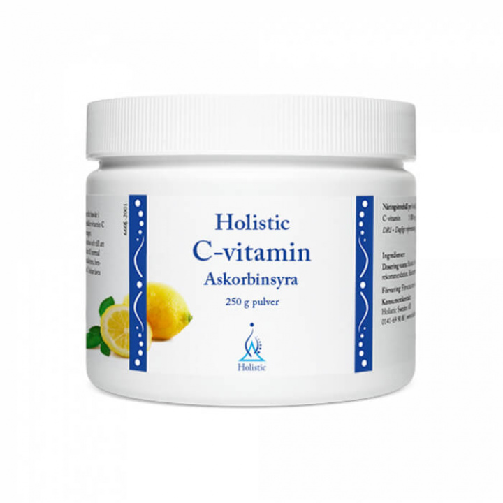 Holistic C-vitamin Askorbinsyra, 250 g i gruppen Kosttillskott & Livsmedel / Hälsokost / Antioxidanter hos Tillskottsbolaget (HOLISTIC753)