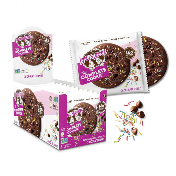 12 x Lenny & Larry´s The Complete Cookie, 113 g (Chocolate Donut) i gruppen Bars / Proteinbars hos Tillskottsbolaget (LENNY65893)