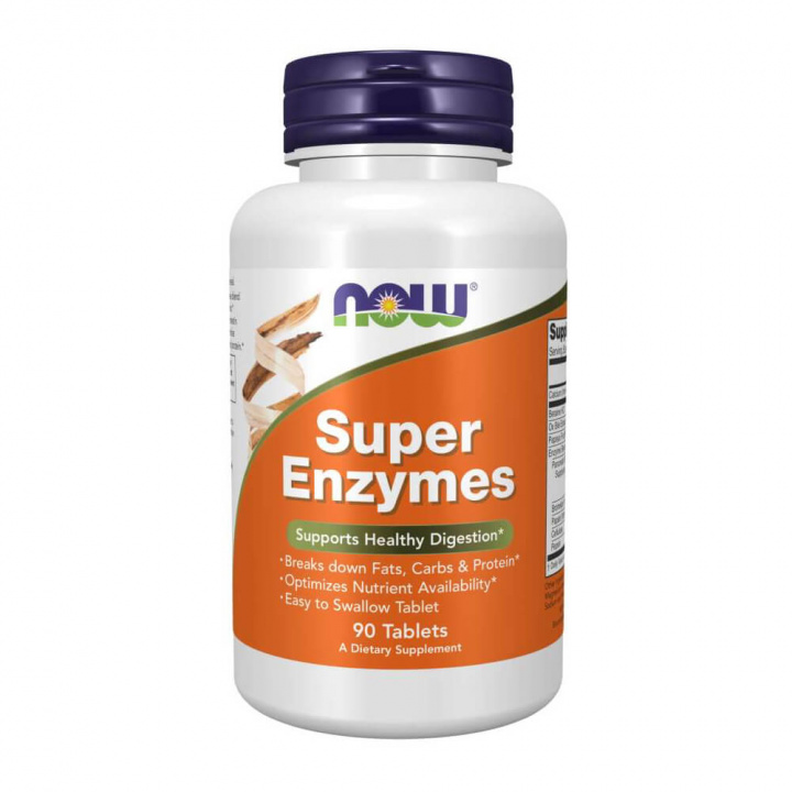 NOW Foods Super Enzymes, 90 tabs i gruppen Kosttillskott & Livsmedel / Hälsokost / Mage & Tarm hos Tillskottsbolaget (NOW6810)