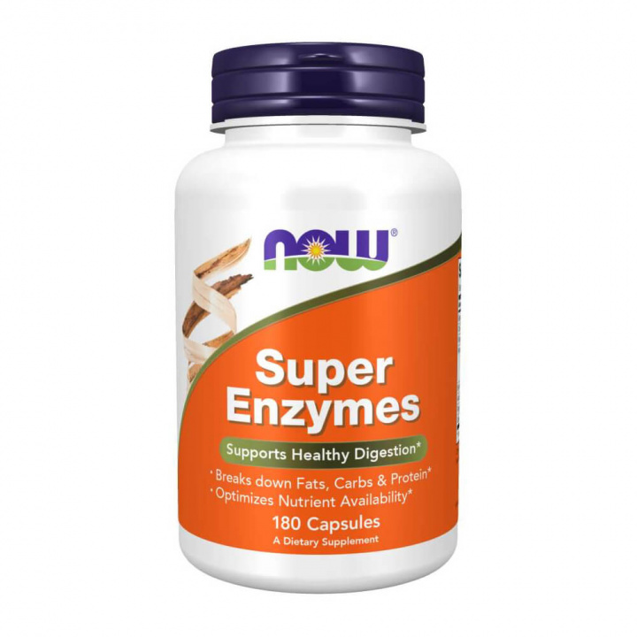 NOW Foods Super Enzymes, 180 caps i gruppen Kosttillskott & Livsmedel / Hälsokost / Mage & Tarm hos Tillskottsbolaget (NOW8327)