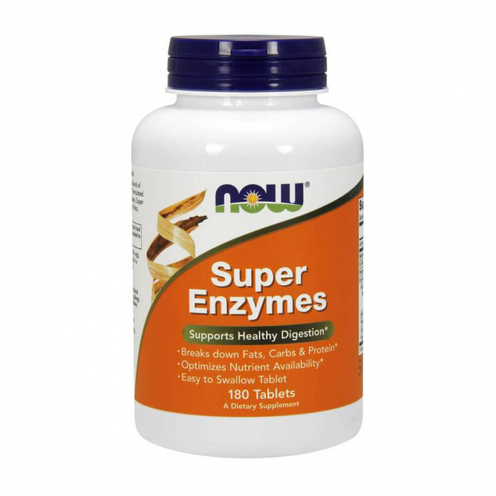 NOW Foods Super Enzymes, 180 tabs i gruppen Kosttillskott & Livsmedel / Hälsokost / Mage & Tarm hos Tillskottsbolaget (NOW8521)