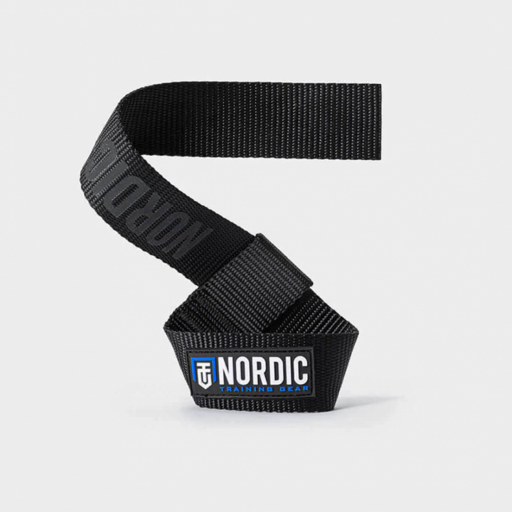 Nordic Training Gear Lifting Straps Nylon, black i gruppen Träningstillbehör / Dragremmar & Grepp hos Tillskottsbolaget (NTG7532)