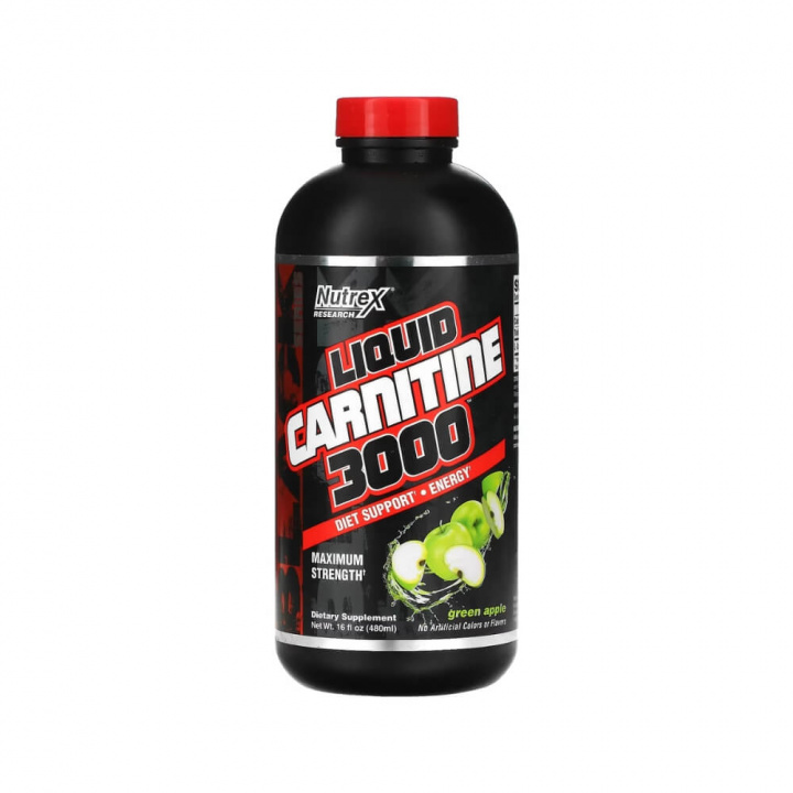 Nutrex Research Liquid L-Carnitine 3000, 480 ml i gruppen Kosttillskott & Livsmedel / Viktminskning / Koffeinfri Fettförbrännare hos Tillskottsbolaget (NUTREX7854)