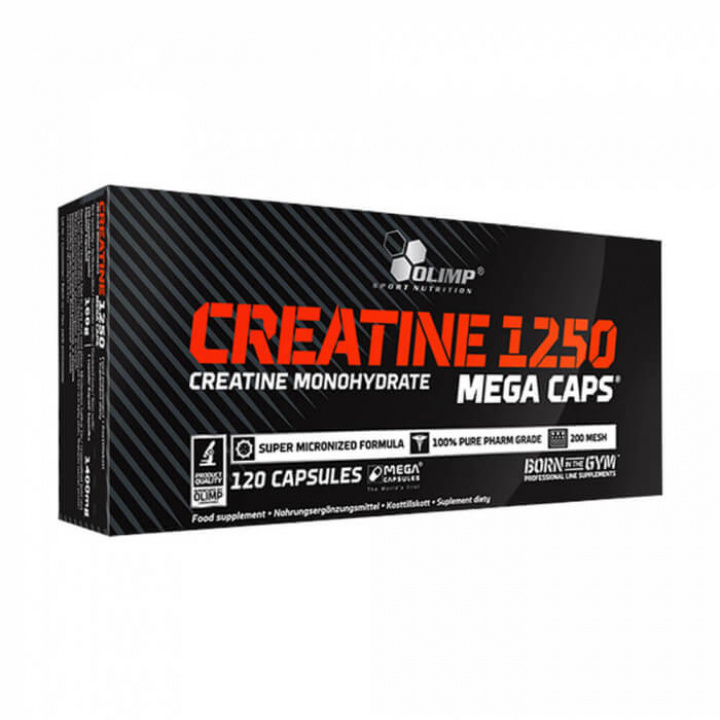 Olimp Creatine Mega Caps 1250, 120 caps i gruppen Kosttillskott & Livsmedel / Kreatin / Kreatinmonohydrat hos Tillskottsbolaget (OLIMP5674)