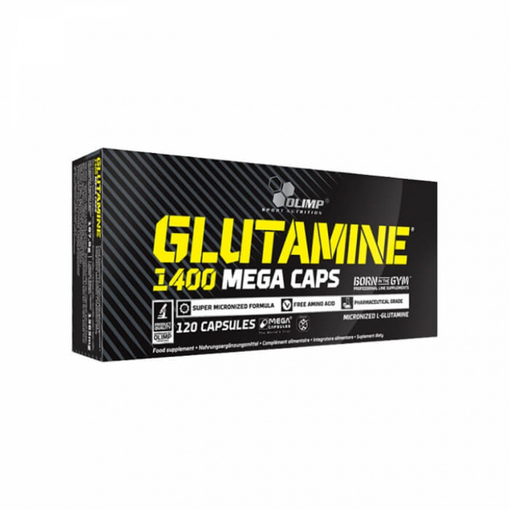 OLIMP Glutamine Mega Caps 1400, 120 caps i gruppen Kosttillskott & Livsmedel / Hälsokost / Immunförsvar hos Tillskottsbolaget (OLIMP954)