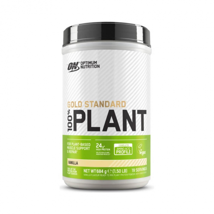 Optimum Nutrition 100% Plant Protein, 684 g i gruppen Kosttillskott & Livsmedel / Proteinpulver / Laktosfritt Protein hos Tillskottsbolaget (OPTIMUM6793)